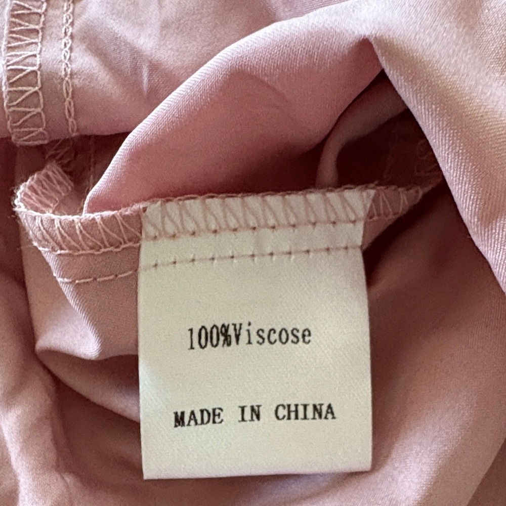 New MEROKEETY Women's 100% viscose Pink Midi Dress. L - Picture 7 of 7